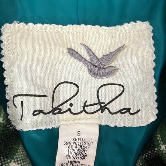 WOMANS TABITHA PLAID PEA COAT EUC SZ S - Picture 2 of 5